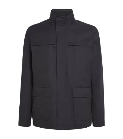 Pal Zileri Adaptable Oyster Field Jacket In Navy