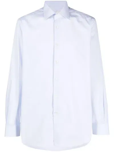 Pal Zileri Long-sleeve Cotton Shirt In Blue