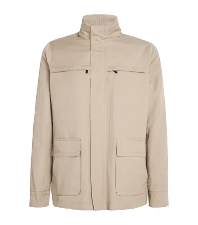 Pal Zileri Oyster Field Jacket In Beige