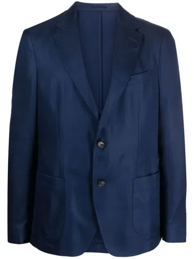 Pal Zileri Single-breasted Lyocell Blazer In Blue