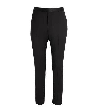 Pal Zileri Wool Cerimonia Tailored Trousers In Black