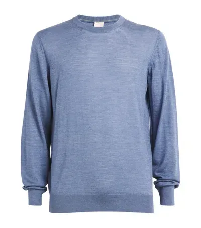 Pal Zileri Wool-silk Sweater In Blue