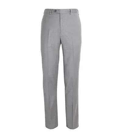 Pal Zileri Wool Tailored Trousers In Grey