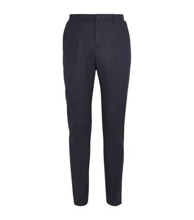 Pal Zileri Wool Tailored Trousers In Navy