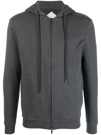 Pal Zileri Zip-fastening Cotton-blend Hoodie In Grey