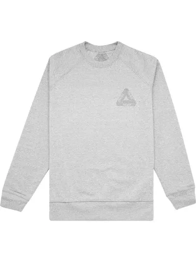 Palace 3m Crew-neck Sweatshirt In Grey