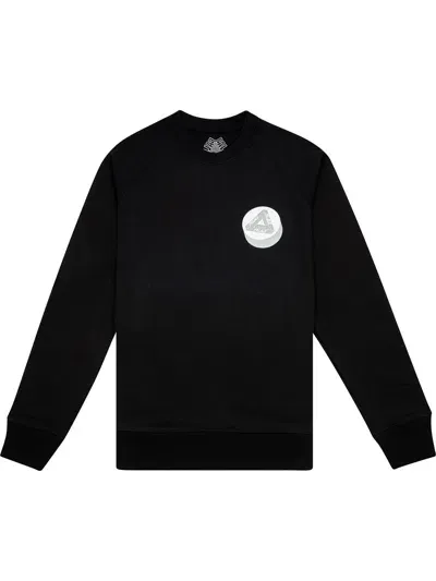 Palace Tablet Crew-neck Sweatshirt In Black