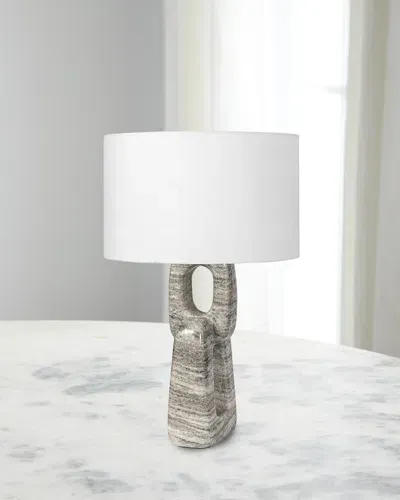 Palecek Arwen Table Lamp In Grey, Cream, White