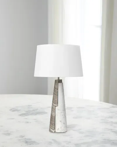 Palecek Caldwell Table Lamp In Grey, Cream, White