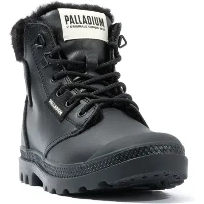 Palladium Pampa Hi Faux Fur Lined Boot In Black