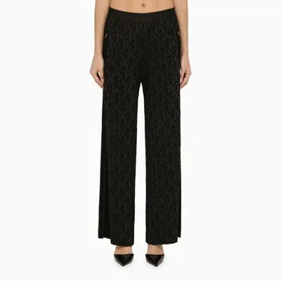 Palm Angels Trousers With Logo In Black