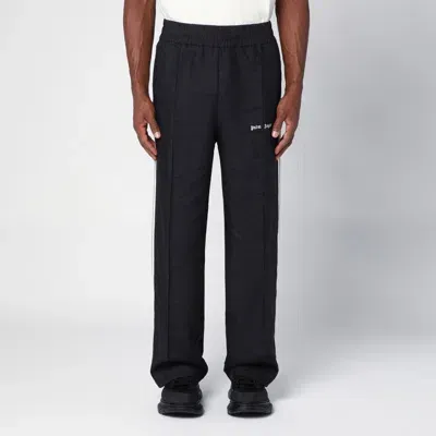 Palm Angels Anthracite Grey Linen Sports Trousers