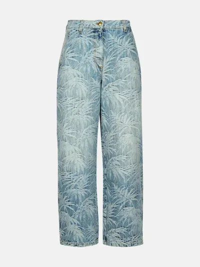 Palm Angels 'baggy' Light Blue Cotton Blend Jeans