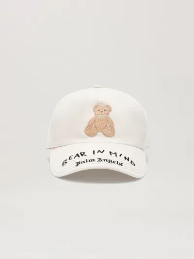 Palm Angels Bear In Mind Baseball Cap In White