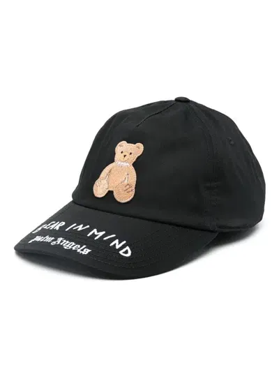 Palm Angels Bear In Mind Cap In Black Brown