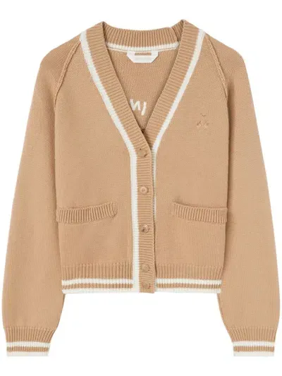 Palm Angels Bear In Mind Cardigan In Neutrals