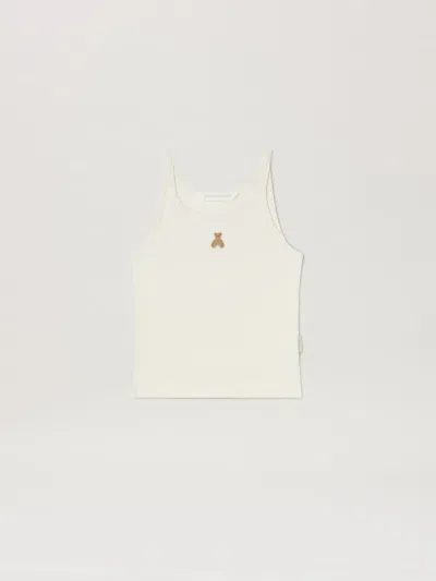 Palm Angels Bear In Mind Tank Top In White