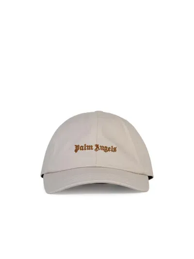 Palm Angels Beige Cotton Cap In Light Beige