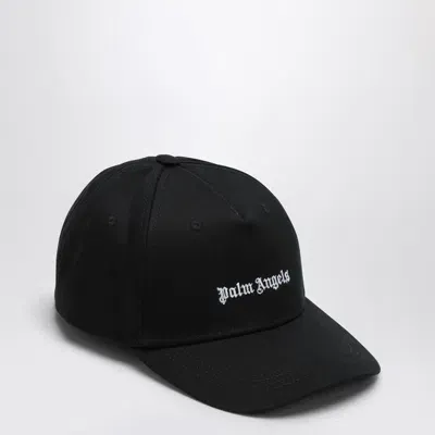 Palm Angels Black Baseball Cap With Logo