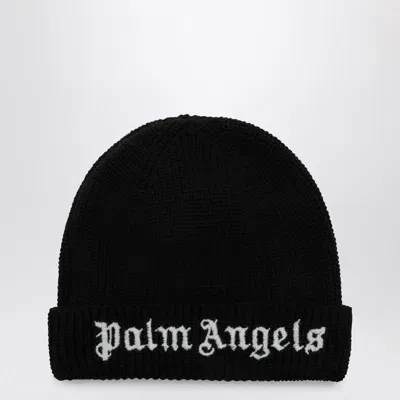 Palm Angels Black Cotton Blend Cap With Logo