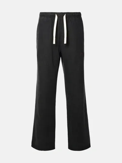 Palm Angels Black Cotton Blend Pants