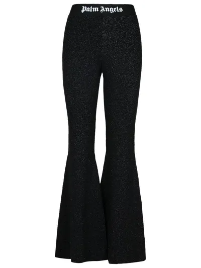 Palm Angels Black Wool Blend Leggings