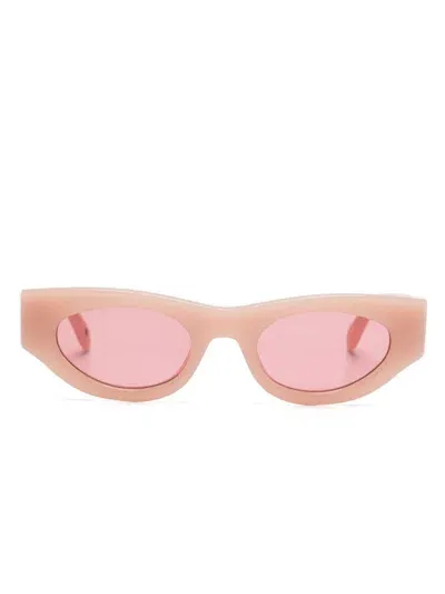 Palm Angels Cat Eye-frame Sunglasses In Cameo Red