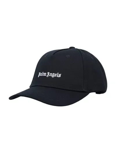 Palm Angels Classic Logo Cap In Black Of White