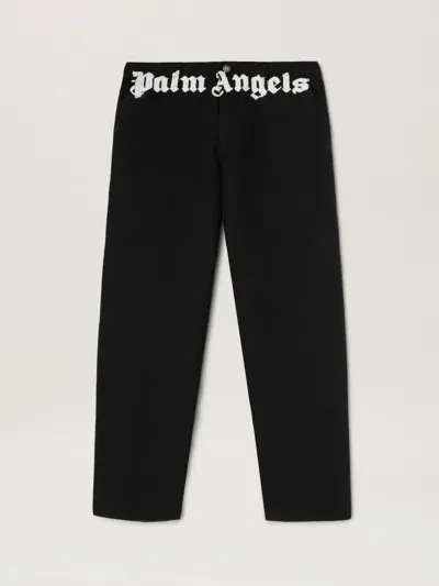 Palm Angels Classic Logo Chino Pants In Black