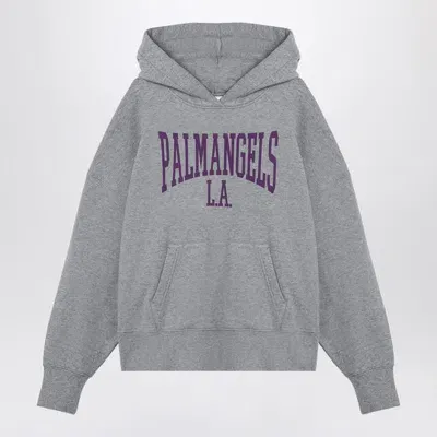 Palm Angels College Hoodie Melange Grey/violet