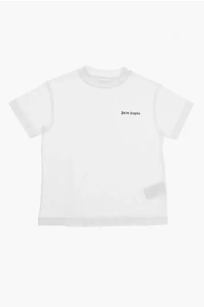 Palm Angels Cotton Crew-neck T-shirt In White