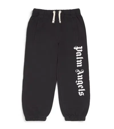 Palm Angels Kids' Cotton Logo Sweatpants In Black