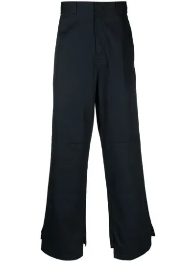 Palm Angels Cotton Trousers In Blue