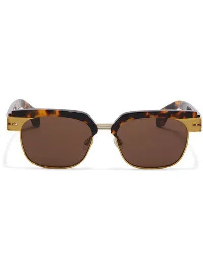 Palm Angels Eyewear Fortuna Sunglasses In Brown