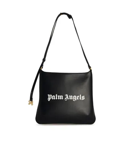 Palm Angels Giorgina Black Leather Bag In Black Whit