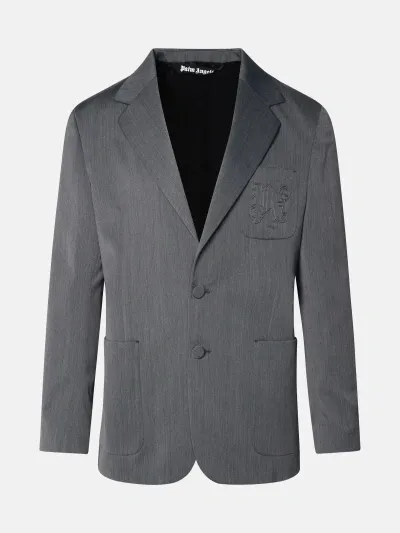 Palm Angels Blazer Monogram In Grey