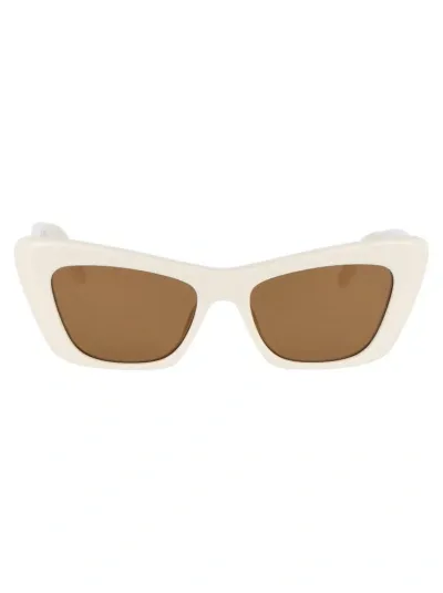 Palm Angels Hermosa Squared Frame Sunglasses In White