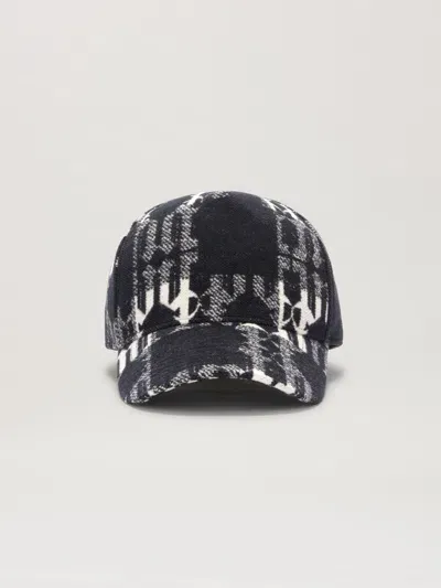 Palm Angels Jacquard Monogram Baseball Cap In Black