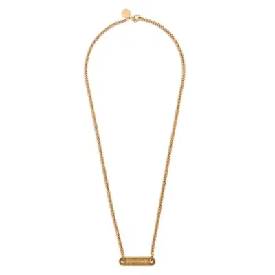 Palm Angels Logo-engraved Necklace In Gold