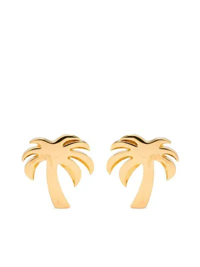 Palm Angels Palm Tree-shaped Stud Earrings In Gold