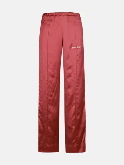 Palm Angels Kids' 'jogger' Red Viscose Pants