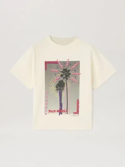 Palm Angels La T- Shirt In Neutrals