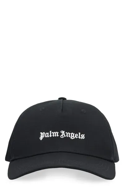 Palm Angels Logo Baseball Cap In Black