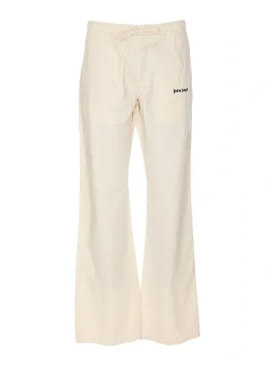 Palm Angels Logo Travel Pants In Beige