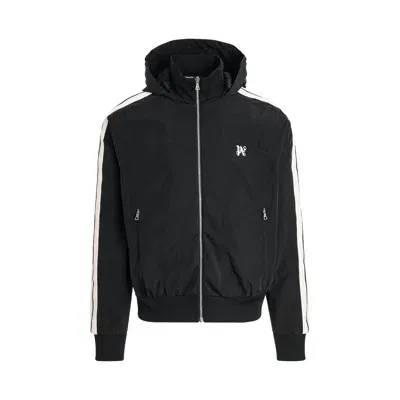 Palm Angels Monogram Nylon Track Jacket In Black