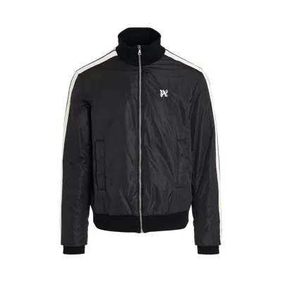 Palm Angels Monogram Padded Track Jacket In Black