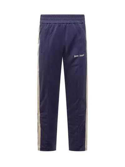 Palm Angels Pants With Logo In Purple