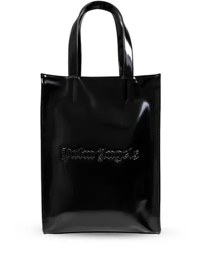 Palm Angels Shiny Tote Bag In Black