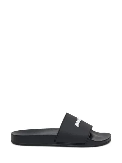 Palm Angels Logo Slides In Black White