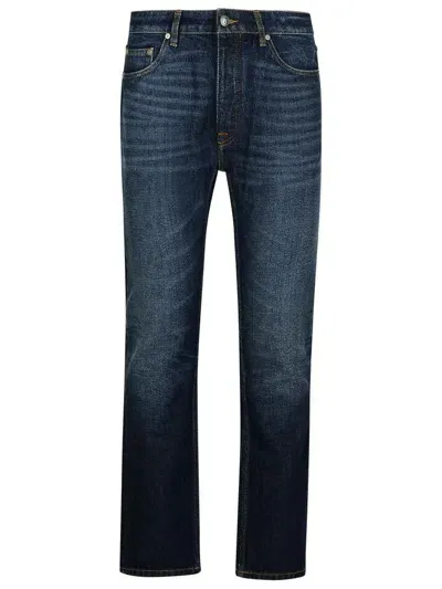 Palm Angels Straight Leg Jeans In Blue